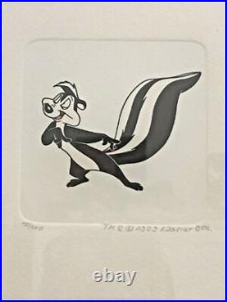 Rare Chuck Jones Pepe Le Pew Etching Warner Bros Limited Edition 10/100 Framed