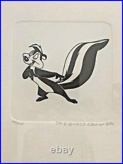 Rare Chuck Jones Pepe Le Pew Etching Warner Bros Limited Edition 10/100 Framed