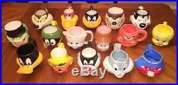 Rare! Complete Set Of 16 Vintage Looney Tunes 3-d Mugs! Impossible To Find