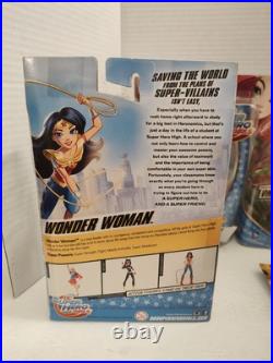 Rare DC Super Hero Girls 6 Dolls NEW COMPLETE 8 In Set Mattel, Warner Bros