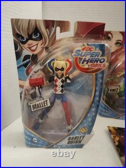 Rare DC Super Hero Girls 6 Dolls NEW COMPLETE 8 In Set Mattel, Warner Bros