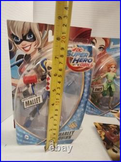 Rare DC Super Hero Girls 6 Dolls NEW COMPLETE 8 In Set Mattel, Warner Bros