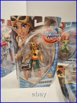 Rare DC Super Hero Girls 6 Dolls NEW COMPLETE 8 In Set Mattel, Warner Bros