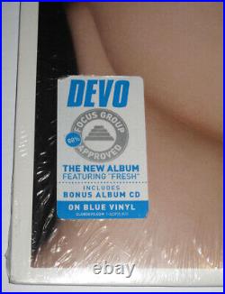 Rare DEVO SOMETHING FOR EVERYBODY BLUE VINYL ALBUM LP + BONUS ALBUM CD 2010