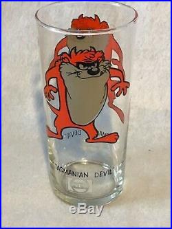 Vintage Federal Looney Tunes Pepsi Character Glass Tasmanian Devil 1973 
