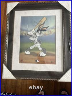 Rare Framed Limited EditionBugs Bunny at Bat for the Yankees WithCertificate