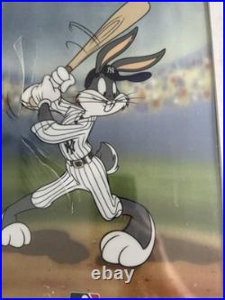 Rare Framed Limited EditionBugs Bunny at Bat for the Yankees WithCertificate
