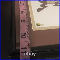 Rare Framed Mini Taz Warner Bros Studio 2004 Sericel 9500 Series COA Included