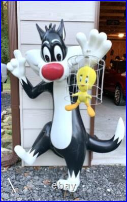 Rare Htf Vintage Looney Tunes Warner Bros Studio Prop Sylvester The Cat Statue