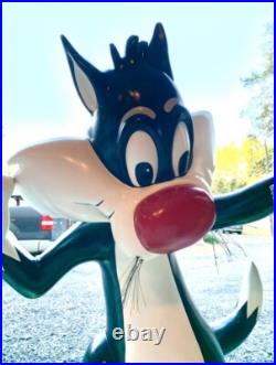 Rare Htf Vintage Looney Tunes Warner Bros Studio Prop Sylvester The Cat Statue