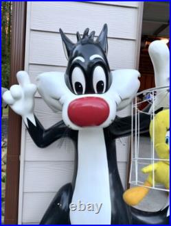 Rare Htf Vintage Looney Tunes Warner Bros Studio Prop Sylvester The Cat Statue