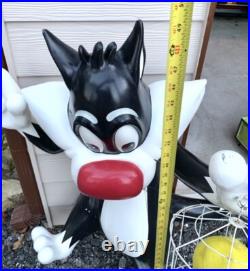 Rare Htf Vintage Looney Tunes Warner Bros Studio Prop Sylvester The Cat Statue