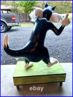 Rare Htf Vintage Looney Tunes Warner Bros Studio Prop Sylvester The Cat Statue