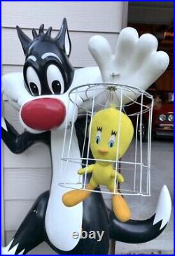 Rare Htf Vintage Looney Tunes Warner Bros Studio Prop Sylvester The Cat Statue