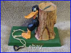 Rare Looney Tunes Daffy Duck Cast Iron Bank Warner Bros Very Nice