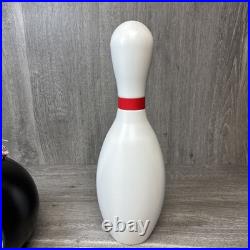 Rare Looney Tunes Plastic Bowling Ball Pin Hi Rollers Genius Strikes With Shirts