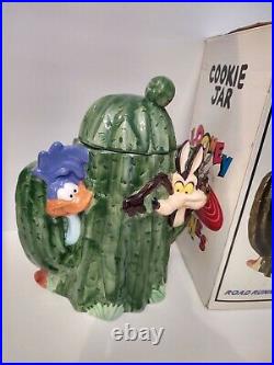 Rare Looney Tunes Road Runner & Wile E Coyote Cookie Jar 1993 Warner Bros