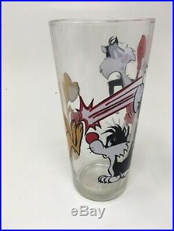 Rare Looney Tunes Sylvester & Hippety Hopper Glass 1976 Warner Bros Pepsi Glass