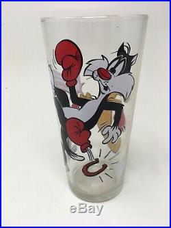 Rare Looney Tunes Sylvester & Hippety Hopper Glass 1976 Warner Bros Pepsi Glass