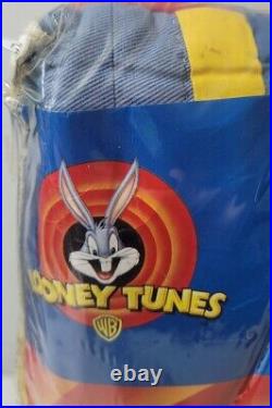 Rare Looney Tunes Twin Quilt Warner Bros. Bugs Taz Daffy Patchwork 1999 Vintage