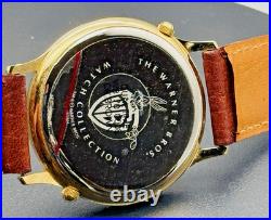 Rare Looney Tunes Watch Bugs Bunny Taz Dual Time Zone Warner Bros Collection NOS
