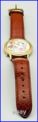 Rare Looney Tunes Watch Bugs Bunny Taz Dual Time Zone Warner Bros Collection NOS