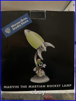 Rare! Marvin The Martian Rocket Lamp Warner Bros Studio Store Exclusive 1999