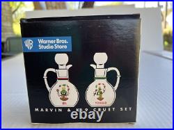 Rare! Marvin the Martian & K9 Cruet set Warner Bros Studio Oil vinegar NIB
