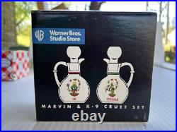 Rare! Marvin the Martian & K9 Cruet set Warner Bros Studio Oil vinegar NIB