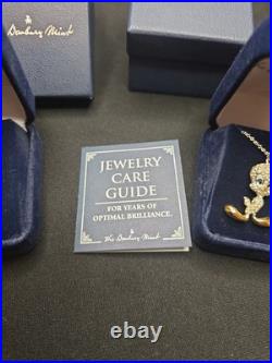 Rare Nib 2008 Danbury Mint Warner Bros Tweety Bird Necklace Pendant Earrings Set
