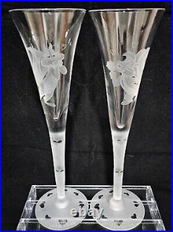 Rare Pepé Le Pew & PenelopeMilleniumToast Wed Champagne Flutes 1999 SN 173/750