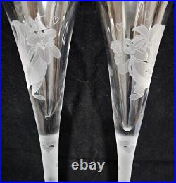 Rare Pepé Le Pew & PenelopeMilleniumToast Wed Champagne Flutes 1999 SN 173/750