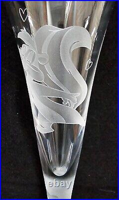 Rare Pepé Le Pew & PenelopeMilleniumToast Wed Champagne Flutes 1999 SN 173/750