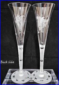 Rare Pepé Le Pew & PenelopeMilleniumToast Wed Champagne Flutes 1999 SN 173/750