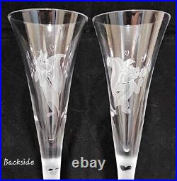 Rare Pepé Le Pew & PenelopeMilleniumToast Wed Champagne Flutes 1999 SN 173/750