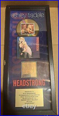 Rare RIAA Ashley Tisdale Headstrong Album Warner Bros. Gold Award Pop Music Rare RIAA Ashley Tisdale Headstrong Album Warner Bros. Gold Award Pop Music