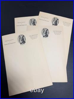 Rare Rin Tin Tin Embossed Letterhead X 4 Lee Duncan Warner Bros Disney Coa