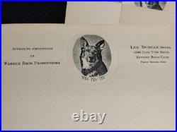 Rare Rin Tin Tin Embossed Letterhead X 4 Lee Duncan Warner Bros Disney Coa