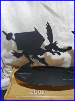 Rare Road Runner & Wile E Coyote Sculpture by Tex Welch Warner Bros Gallery Art