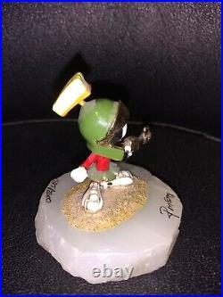 Rare Ron Lee looney tunes Marvin the Martian Signed 1875/2500 Metal Stone HTF VG