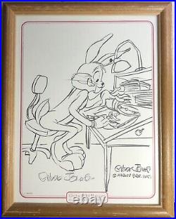 Rare SIGNED SF Cartoon Art Museum Collectors Print #4 Chuck Jones Bugs Bunny