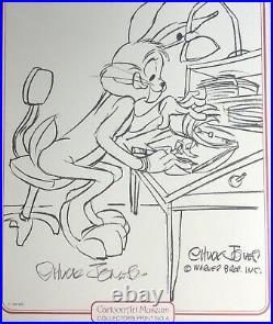 Rare SIGNED SF Cartoon Art Museum Collectors Print #4 Chuck Jones Bugs Bunny