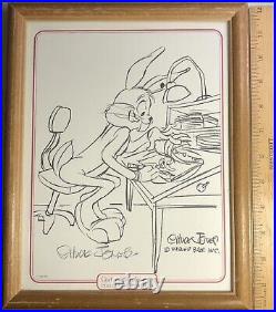 Rare SIGNED SF Cartoon Art Museum Collectors Print #4 Chuck Jones Bugs Bunny