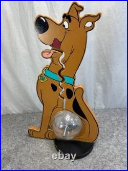 Rare Scooby-Doo Wooden Piggy Coin funnel Bank -1998 Hanna-Barbera EUC