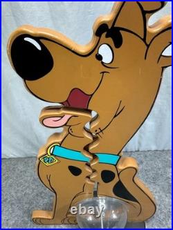 Rare Scooby-Doo Wooden Piggy Coin funnel Bank -1998 Hanna-Barbera EUC