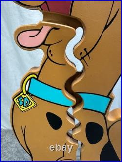 Rare Scooby-Doo Wooden Piggy Coin funnel Bank -1998 Hanna-Barbera EUC