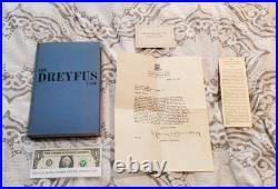 Rare Signed Book Presentation Letter To Harry Warner 1937 Emile Zola Dreyfus Rare Signed Book Presentation Letter To Harry Warner 1937 Emile Zola Dreyfus