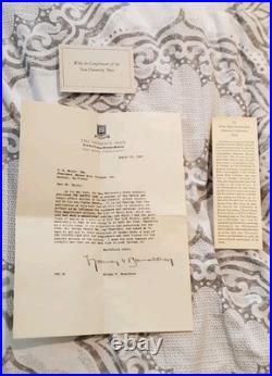 Rare Signed Book Presentation Letter To Harry Warner 1937 Emile Zola Dreyfus Rare Signed Book Presentation Letter To Harry Warner 1937 Emile Zola Dreyfus