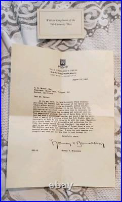 Rare Signed Book Presentation Letter To Harry Warner 1937 Emile Zola Dreyfus Rare Signed Book Presentation Letter To Harry Warner 1937 Emile Zola Dreyfus