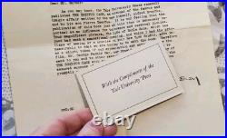 Rare Signed Book Presentation Letter To Harry Warner 1937 Emile Zola Dreyfus Rare Signed Book Presentation Letter To Harry Warner 1937 Emile Zola Dreyfus